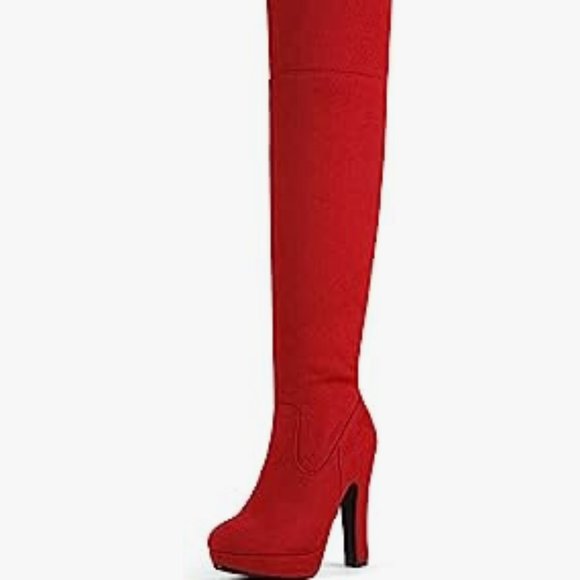 DREAM PAIRS Women's Thigh High Chunky Heel Platform Over The Knee Boots  NWT - Picture 1 of 5